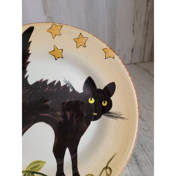 Dario‎ Fatticci black cat plate Halloween home decor vintage - Picture 4 of 6